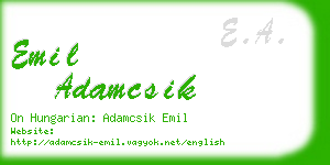 emil adamcsik business card